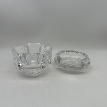 2x Orifors glass bowls