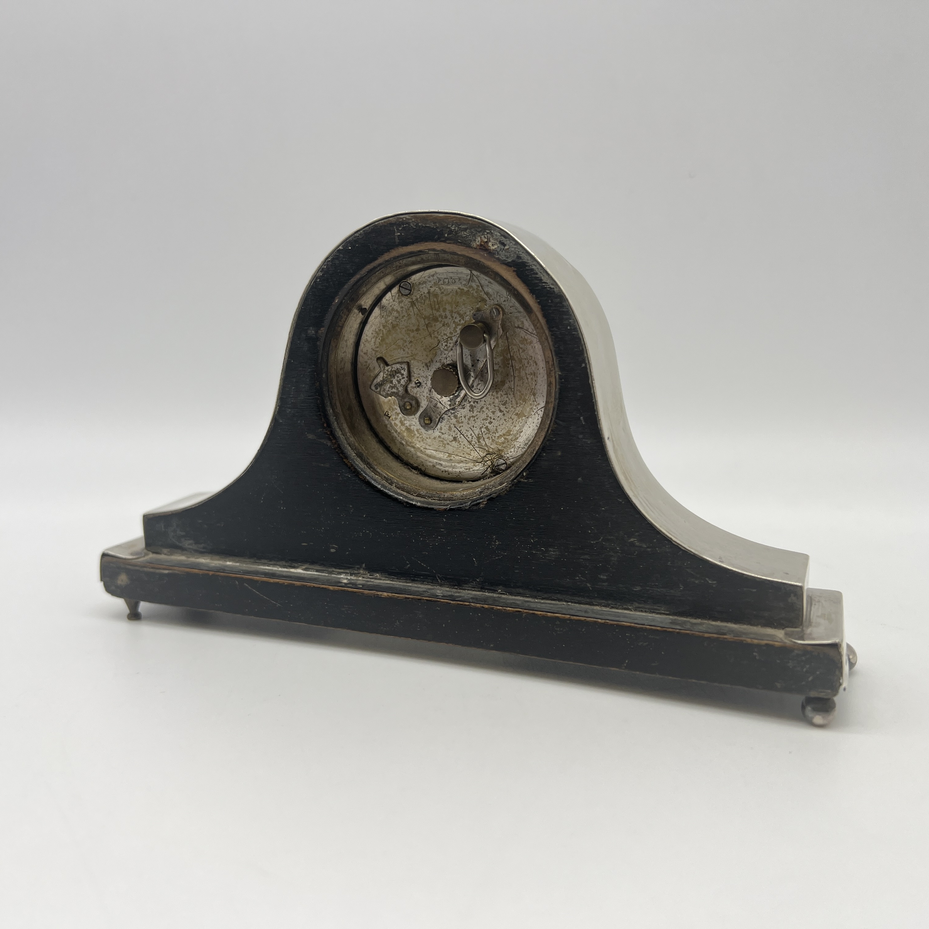 A vintage silver clock - Image 2 of 5