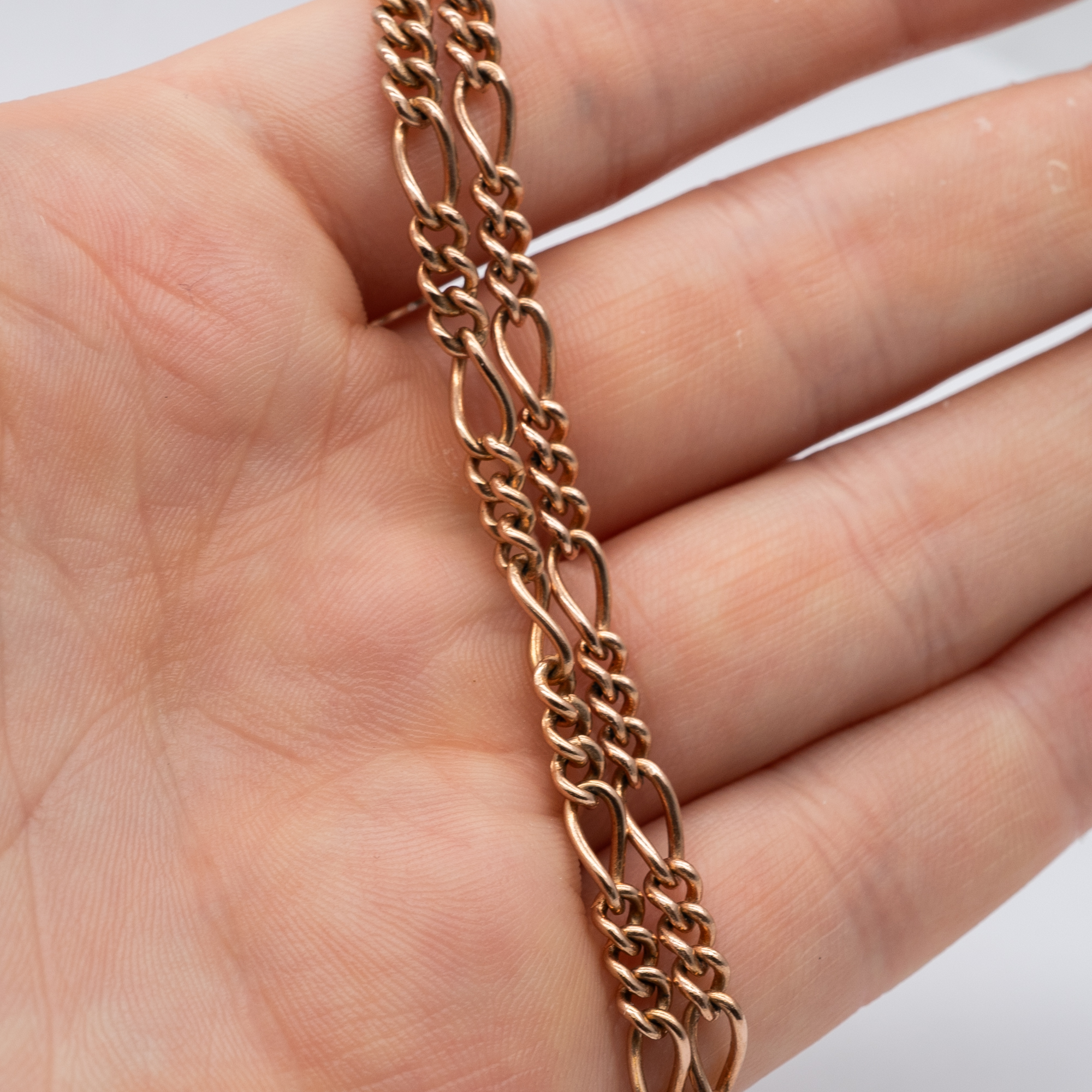 A 9ct rose gold solid linked albert chain - Image 4 of 4