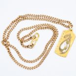 An 9ct yellow gold chain