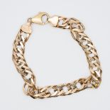 A 9ct yelow gold double curb bracelet