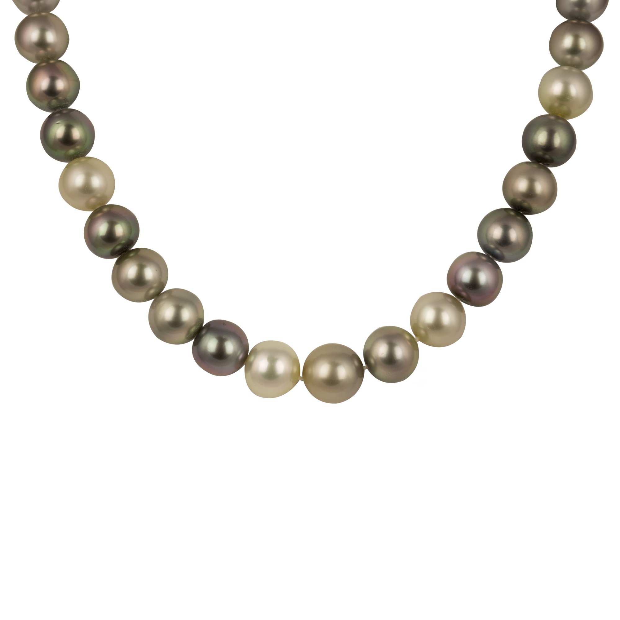 A Tahitian pearl necklace