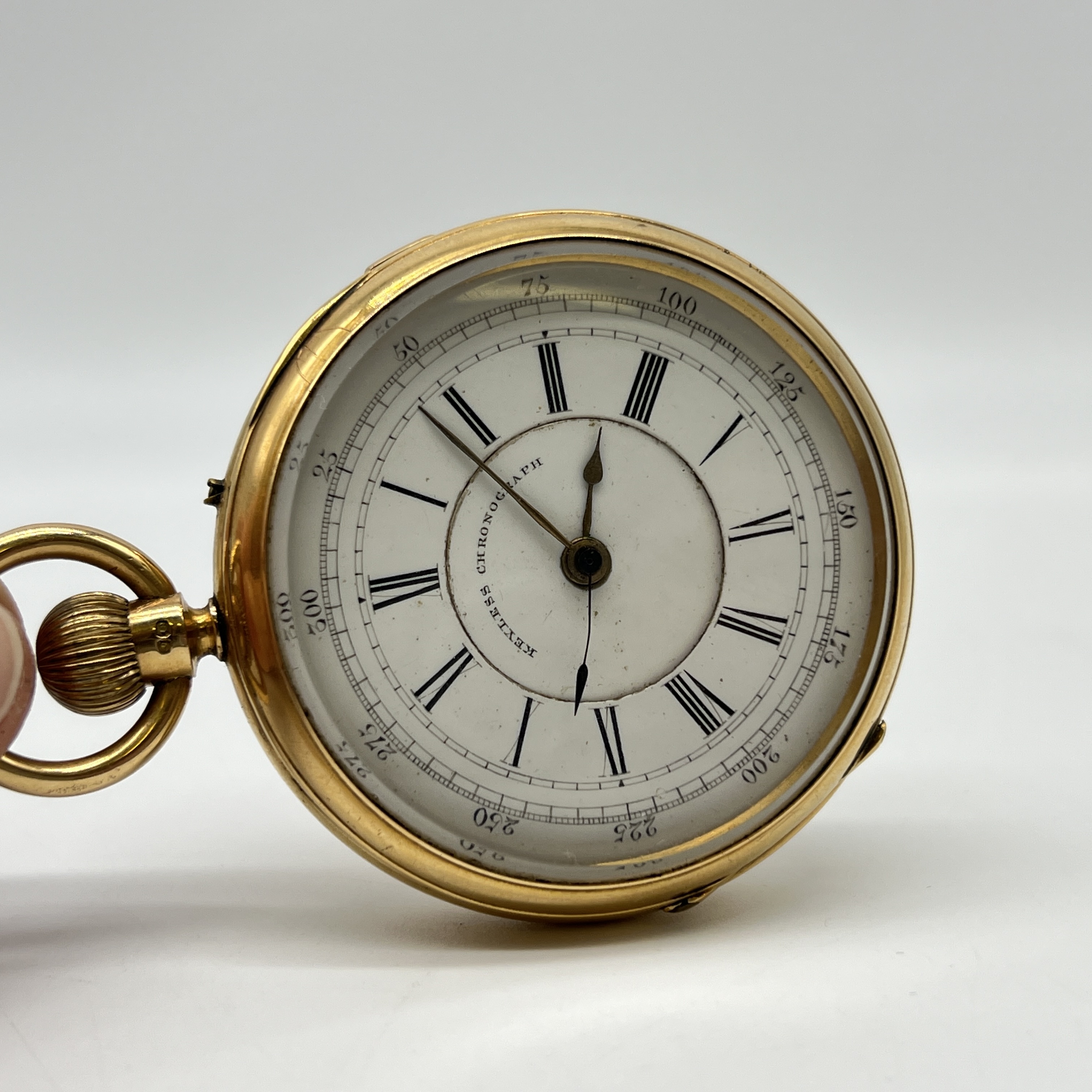 An 18ct yellow gold chronograph pocket watch - Image 2 of 7