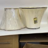 2x large silk handmade Goldcrest lamp shades for Moorcroft lamp