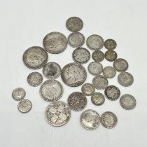A mixed lot of Victorian silver coins