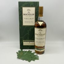 A bottle of Macallan Woodland Estate limited edition whisky