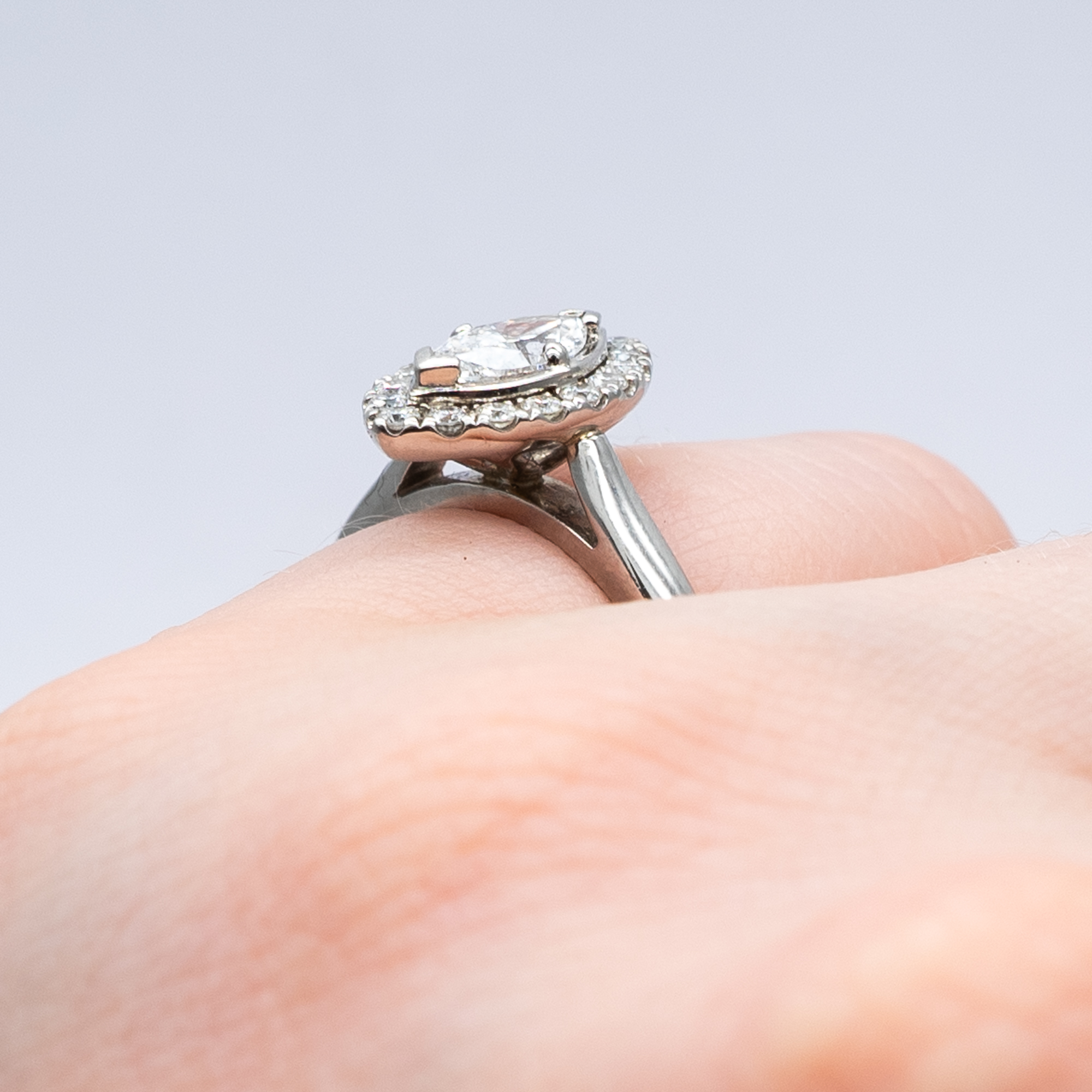 A platinum marquise halo diamond ring - Image 5 of 5