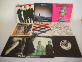 x9 7" Vinyl Lps - x6 The jam, x3 The Damned.