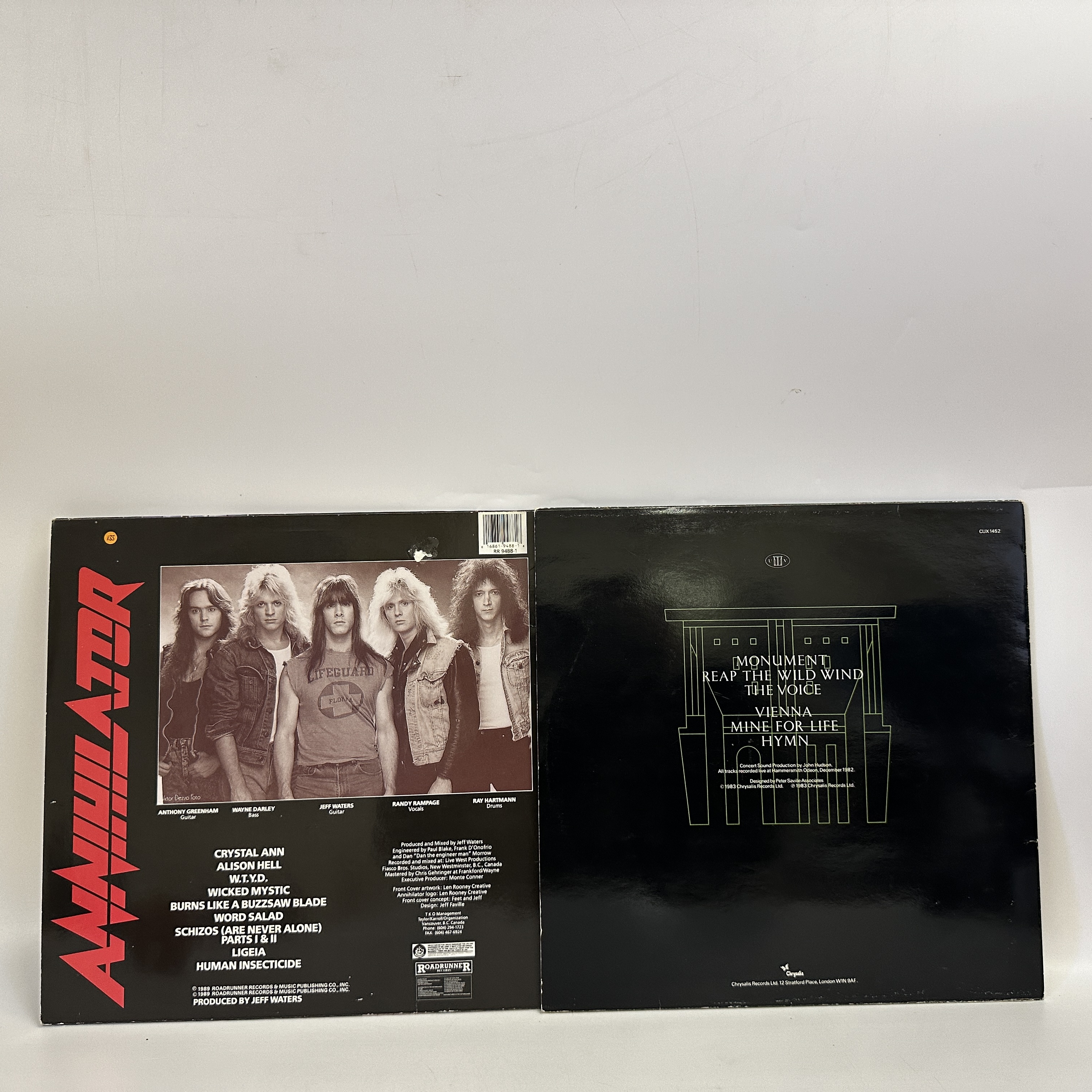 2x 12" vinyl LPs - Annihilator + Ultravox - Image 2 of 2