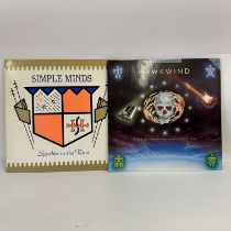 2x 12" vinyl Lps - Simple Minds + Hawkwind