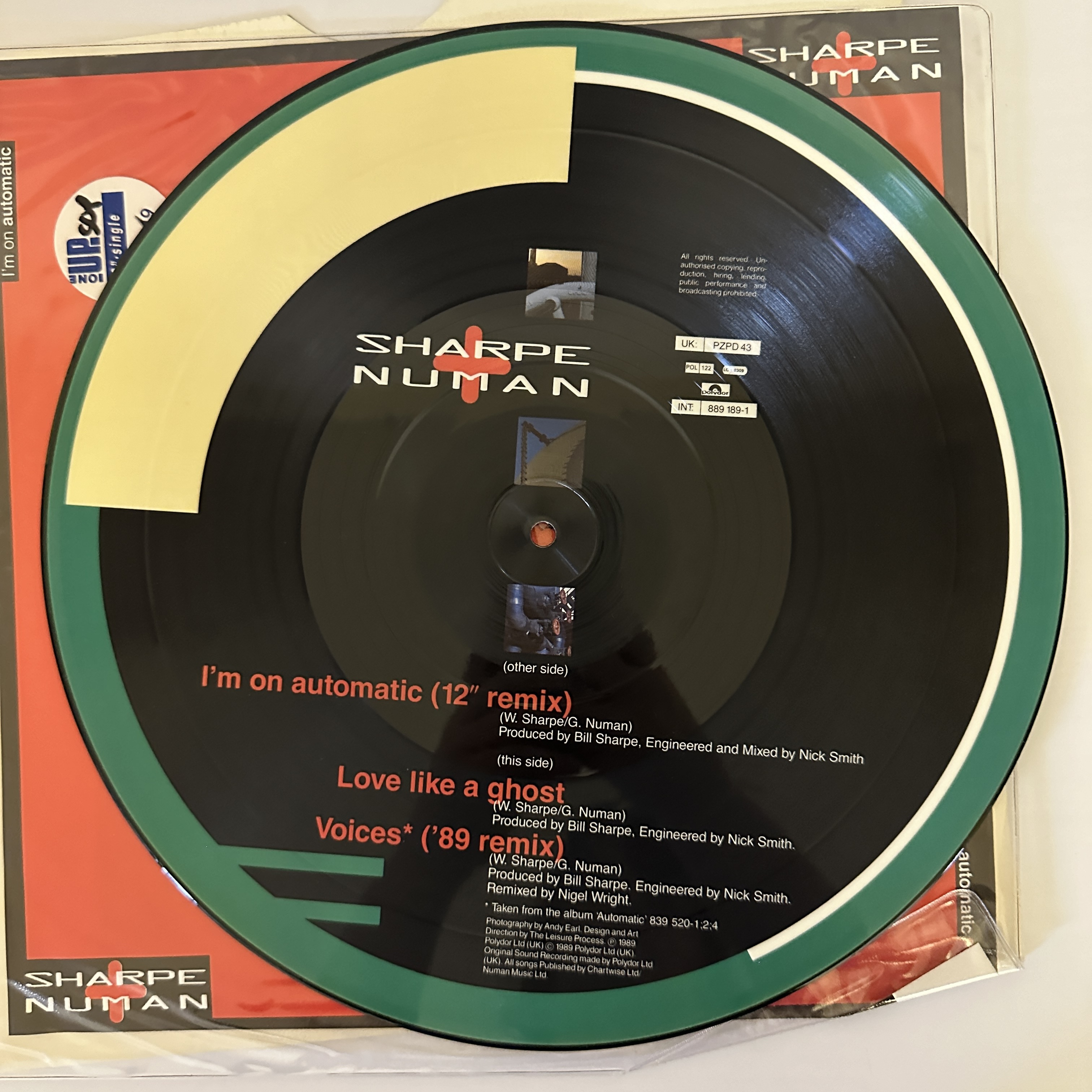 A Sharpe + Numan - I'm on automatic vinyl - Image 5 of 5