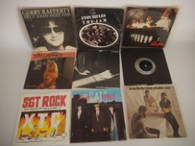 x9 7" Vinyl Lps - The Jam, Gerry Rafferty, Kim Carnes and others.