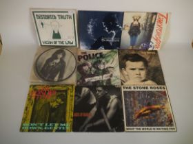 x9 7" Vinyl Lps - U2, The Style Council, The Police and others