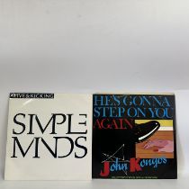 2x 12" vinyl LPs - Simple Minds + John Kongos