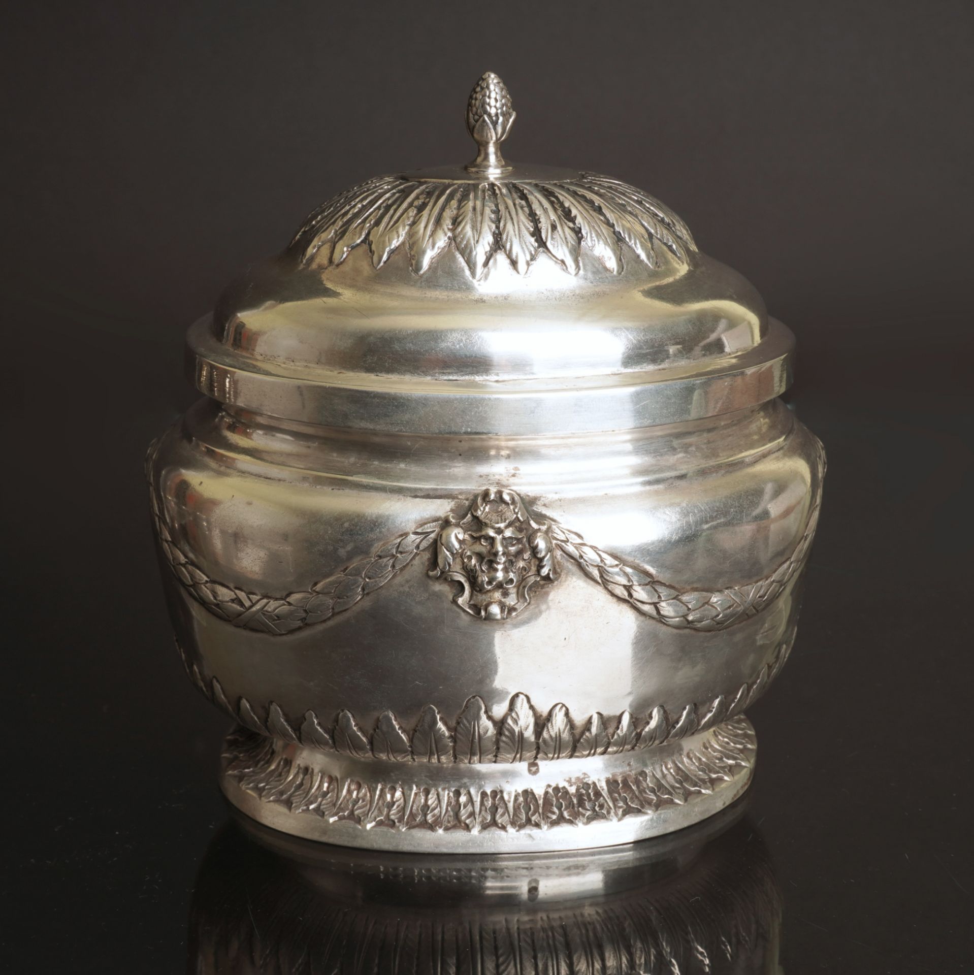 Silberdose Mit Deckel Antik