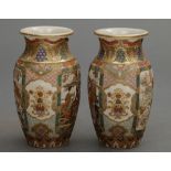 Paar Satsuma Vasen, Japan, wohl Meiji Zeit (1852-1912)