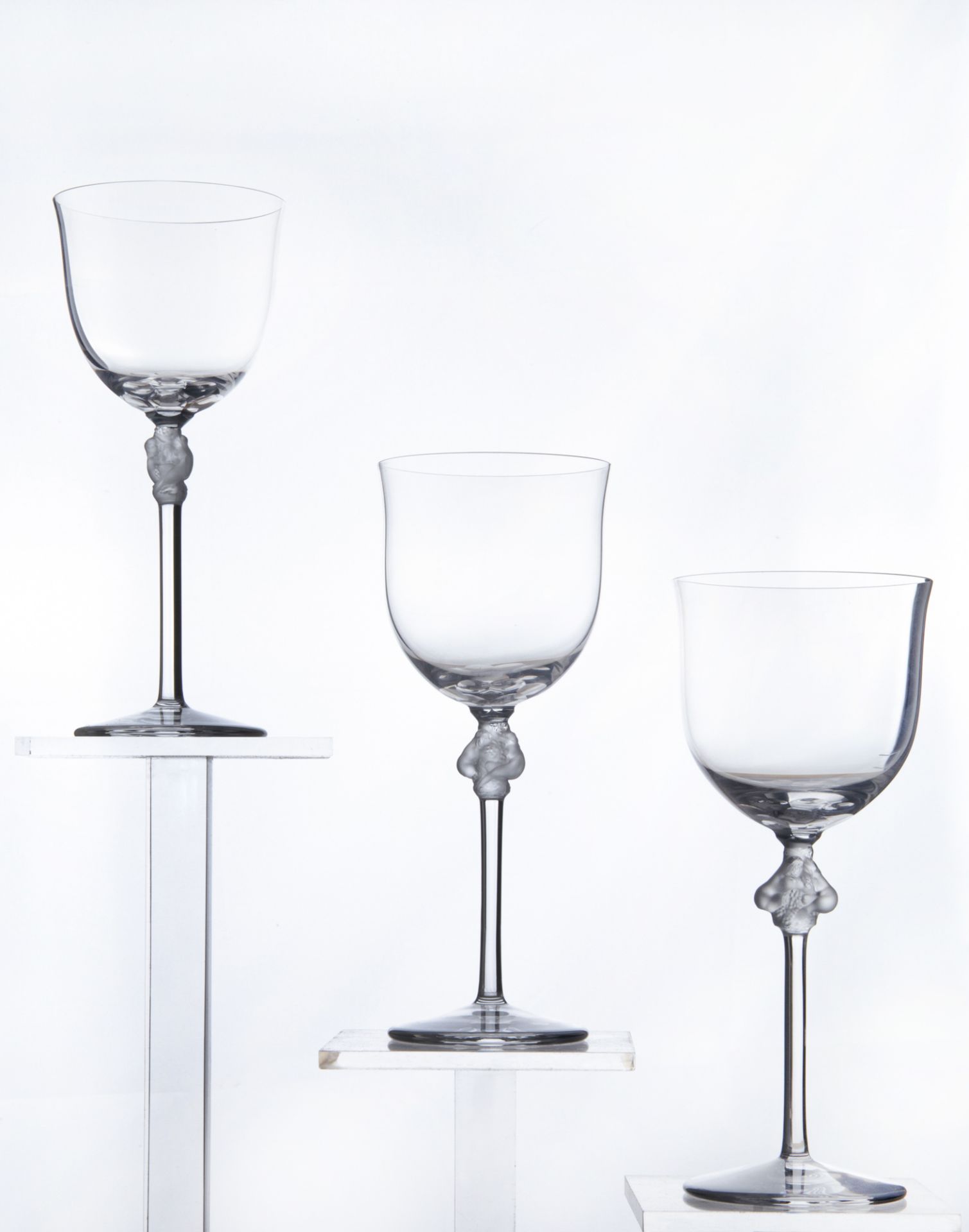Lalique, 21 Gläser, Modell 'Roxane', 20. Jh. - Image 4 of 8