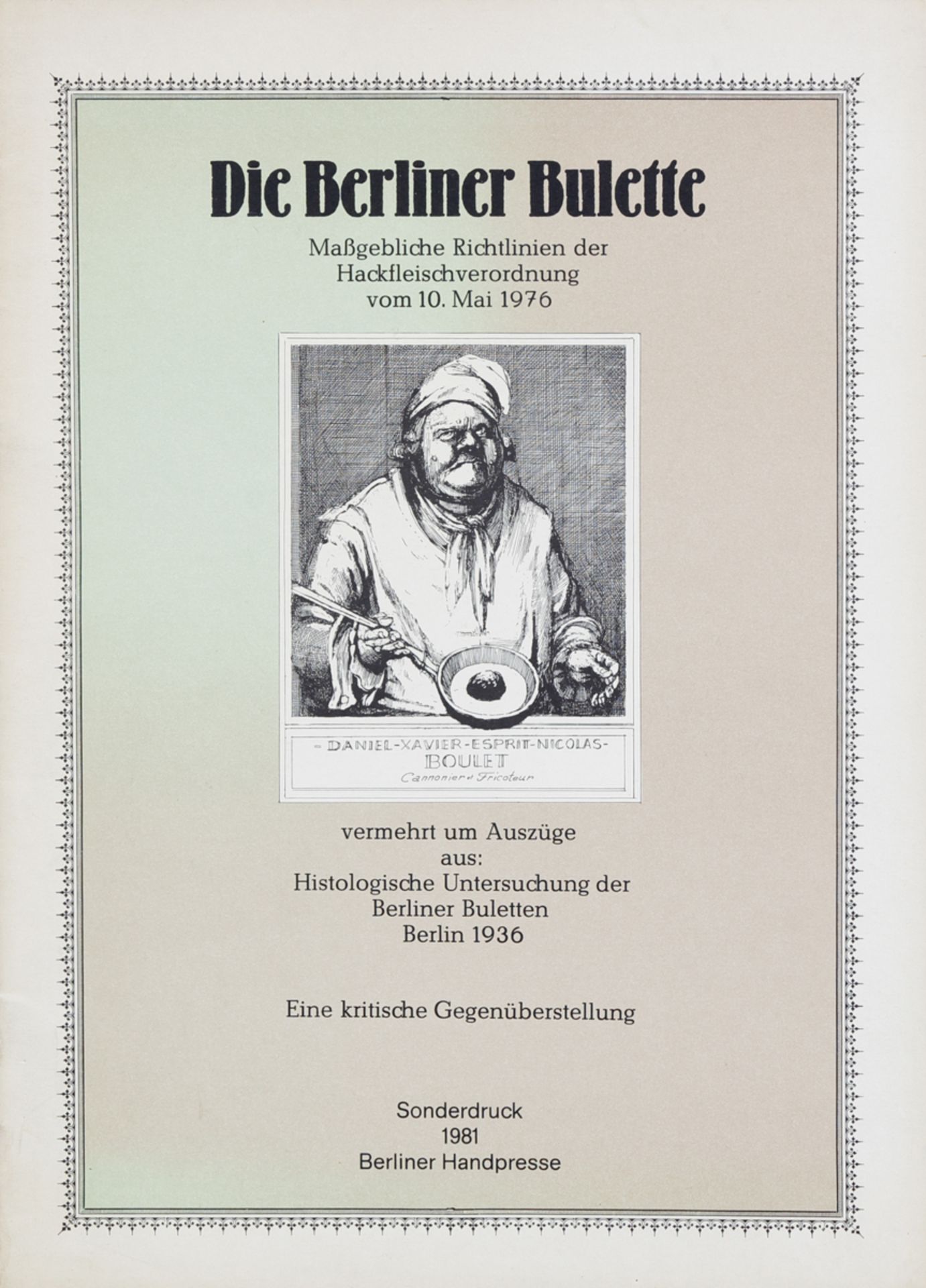 Konvolut: 5 Drucke der Berliner Handpresse, 1980/81 - Image 6 of 20