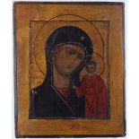 Ikone, Gottesmutter von Kazan, Russland, 2. Hälfte 19. Jh.
