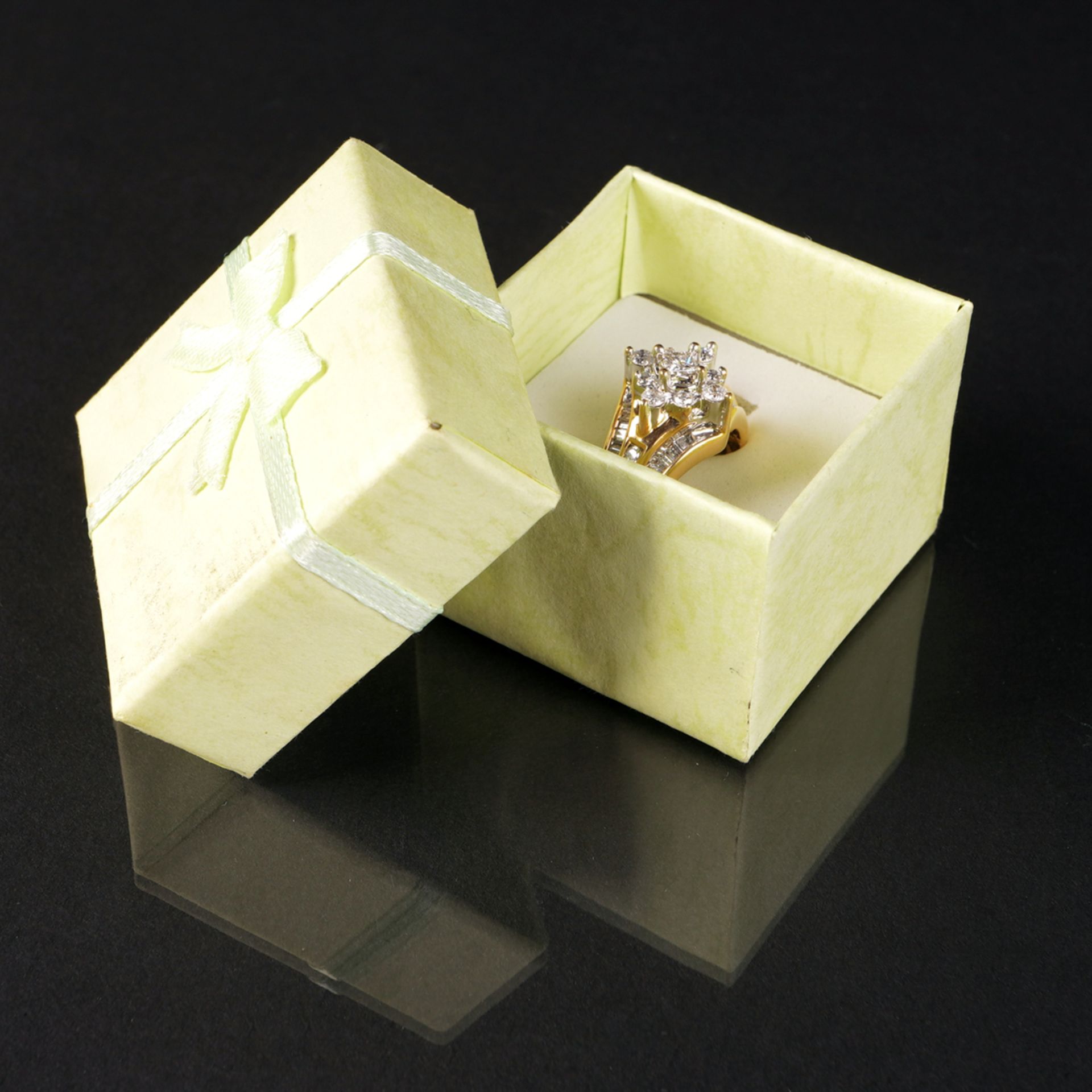 Ring mit Diamantbesatz, RG 585 - Bild 4 aus 5
