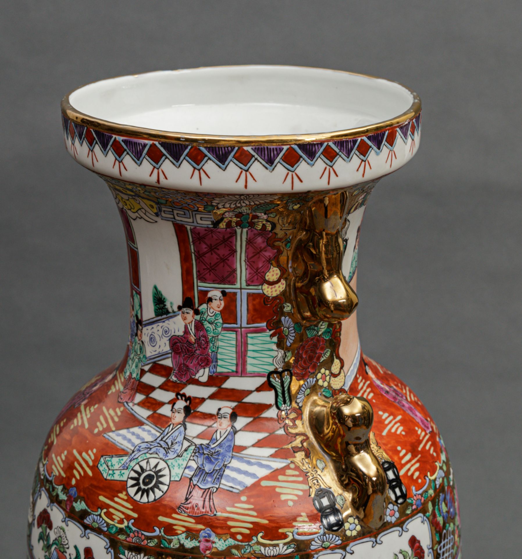 Bodenvase, wohl Guangzhou (Kanton), China, 20. Jh. - Bild 5 aus 5