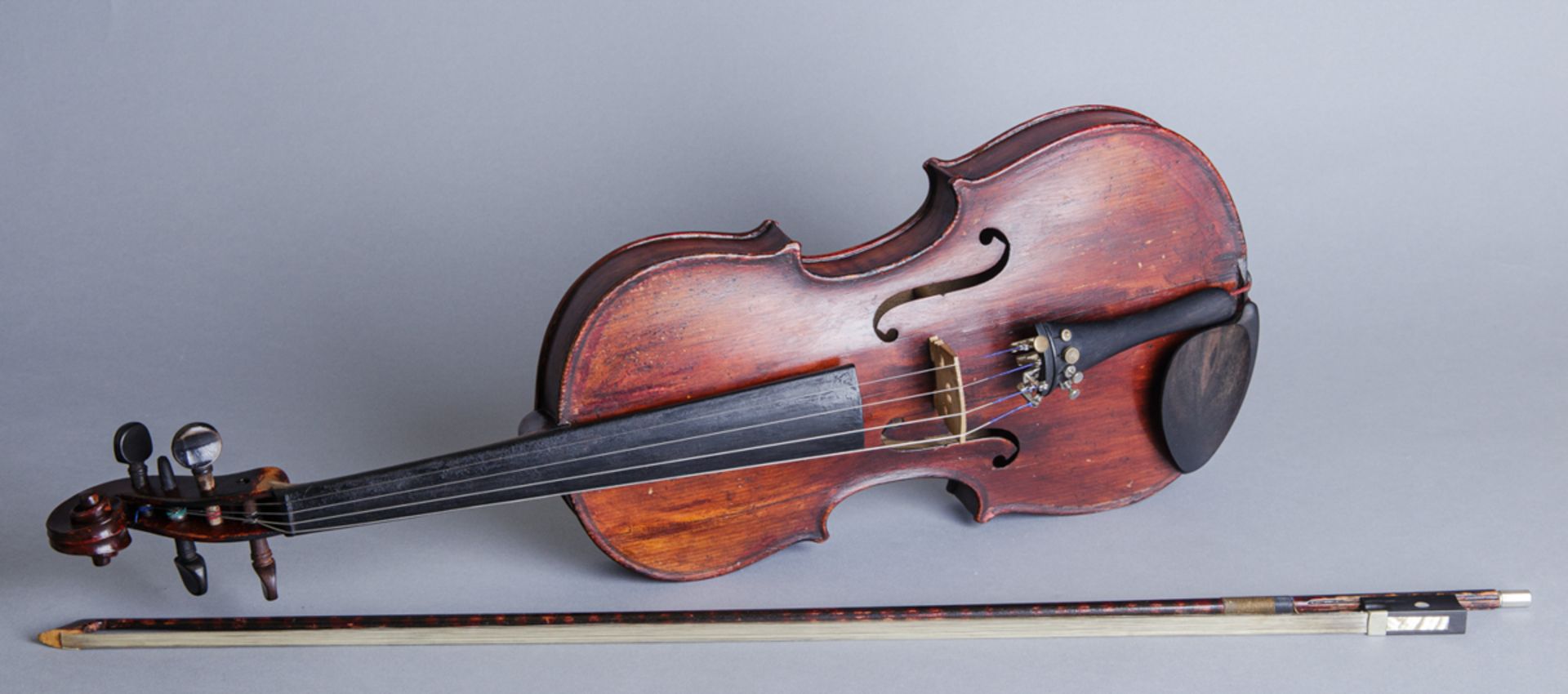 4/4 Violine mit Bogen im Holzkasten, deutsch - Image 3 of 5