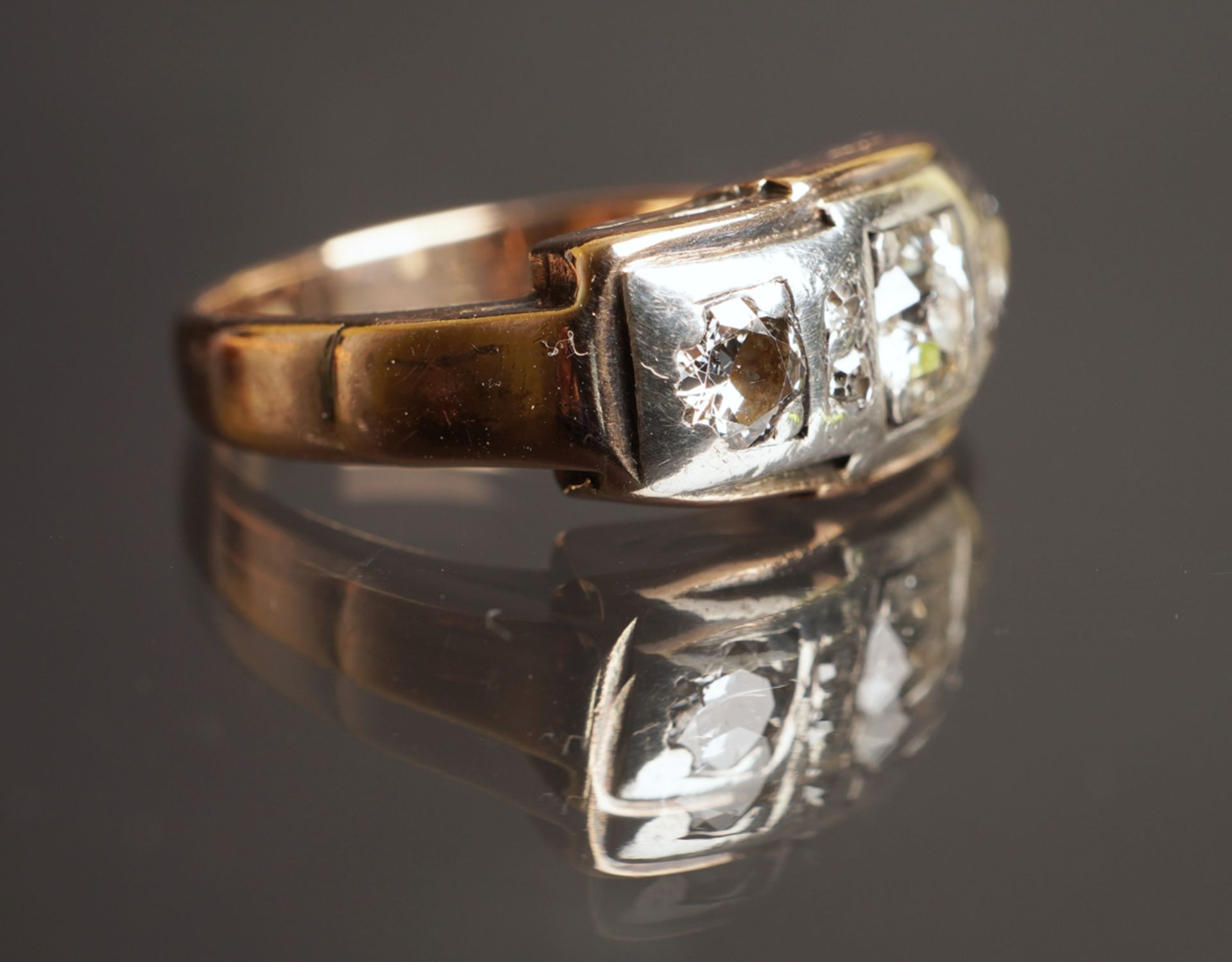 Ring mit Diamant im Altschliff, Gold 585 - Image 4 of 5