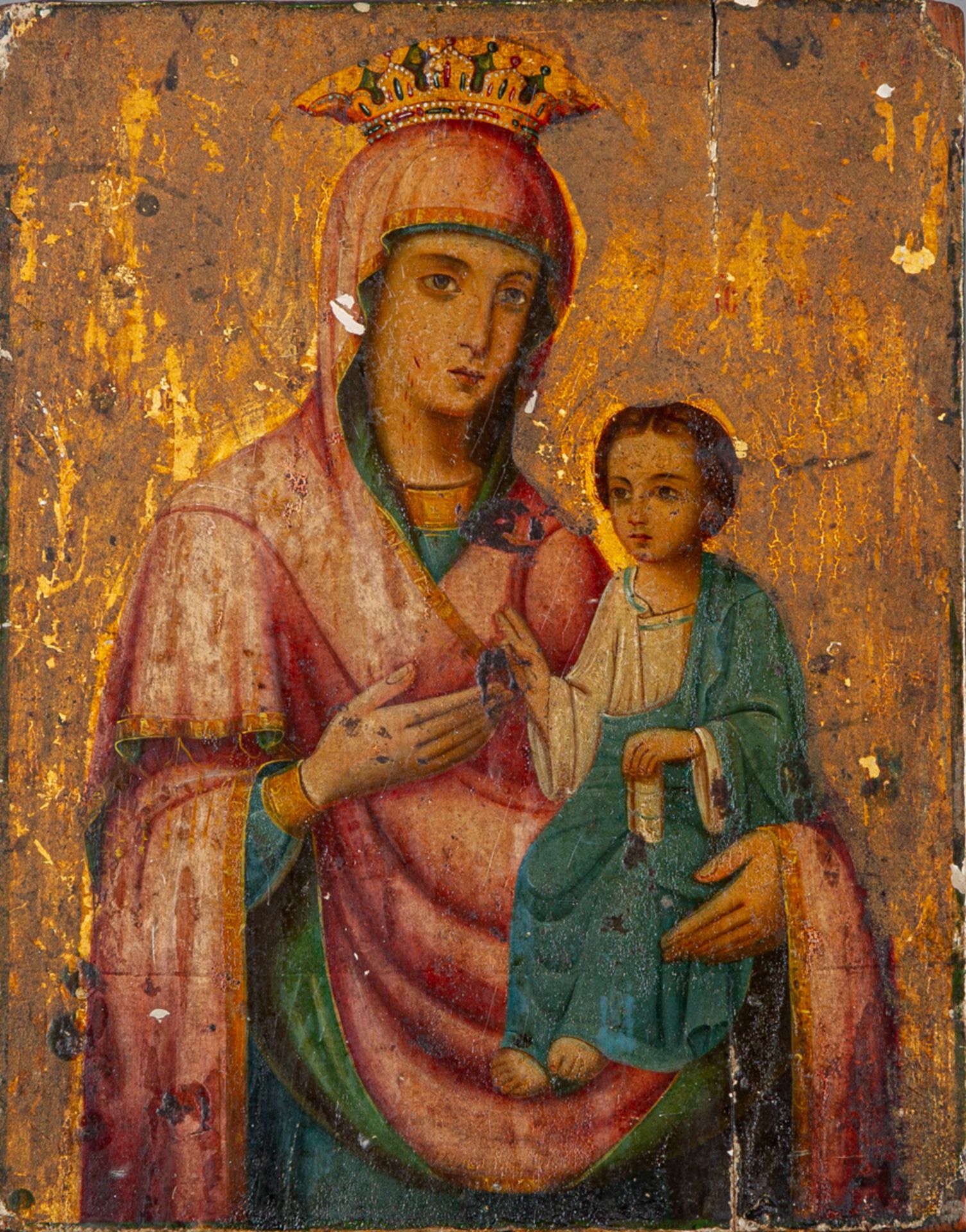Maria mit dem Jesusknaben, wohl russisch, 18./19. Jh.