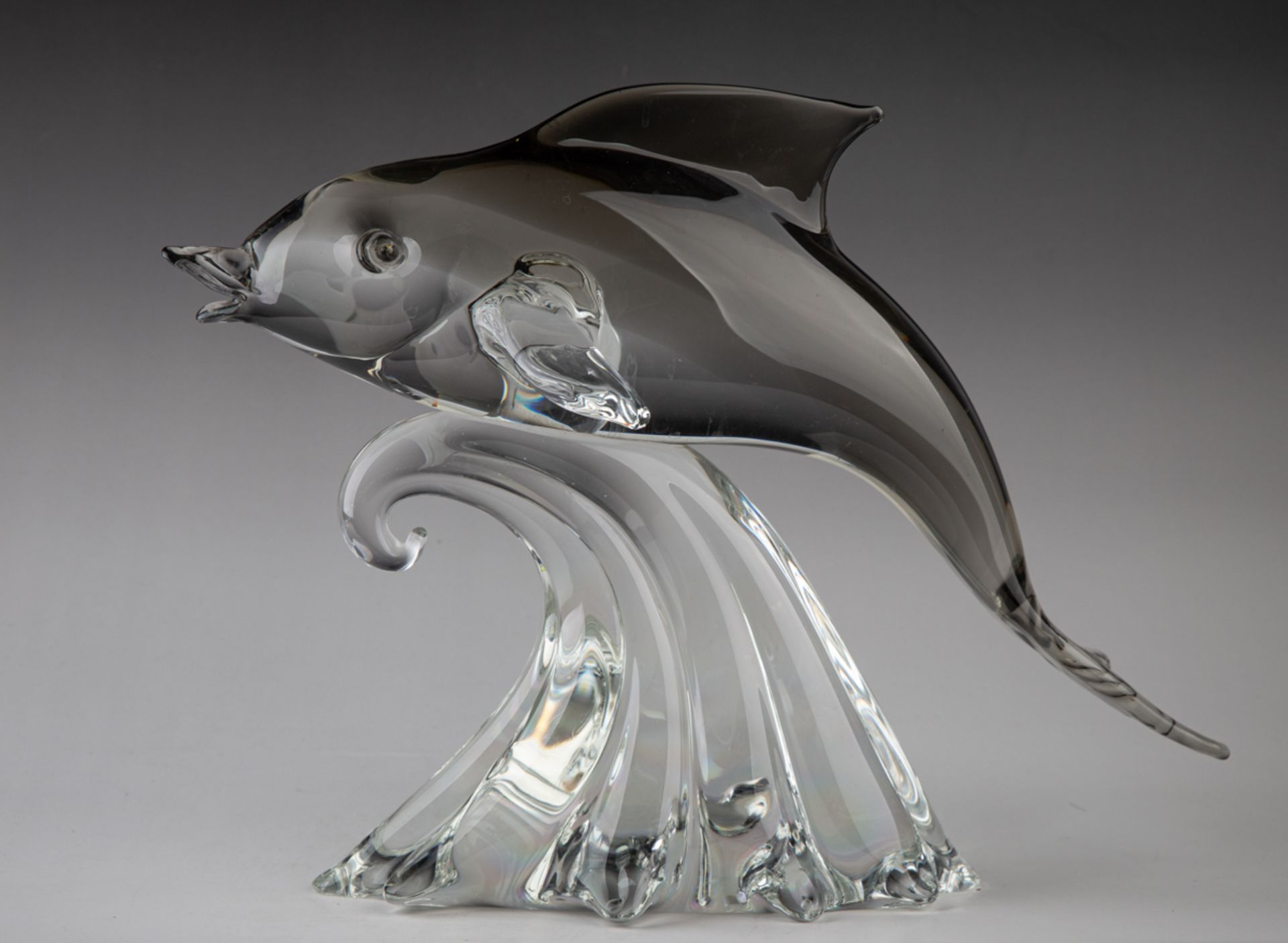 'Delfino su onda' (Delfin auf einer Welle), Alfredo Barbini (1912-2007), Murano