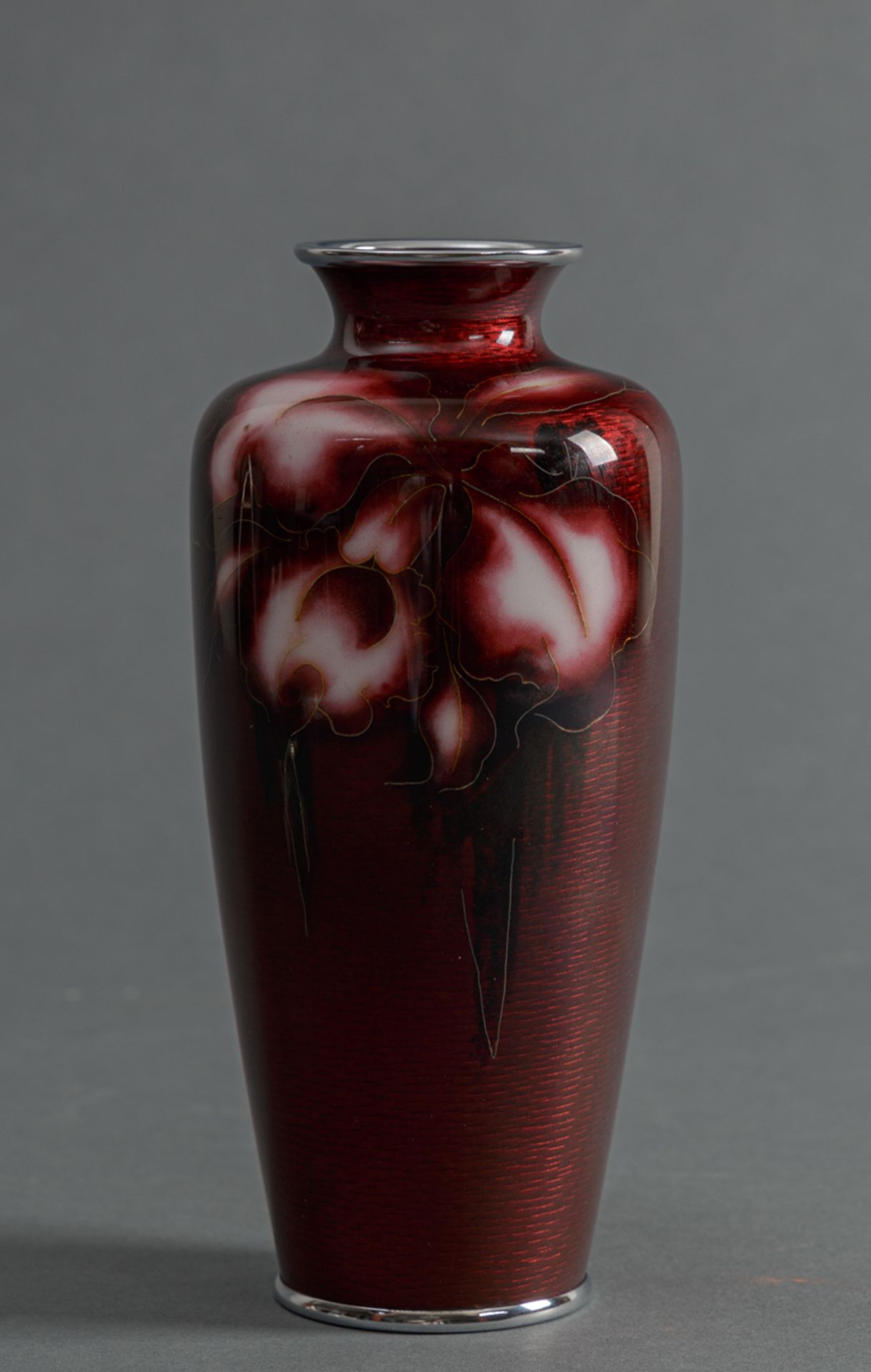Cloisonné-Vase in Ginbari Technik, Ando Cloisonné Company (aktiv 1880-heute), 20. Jh.