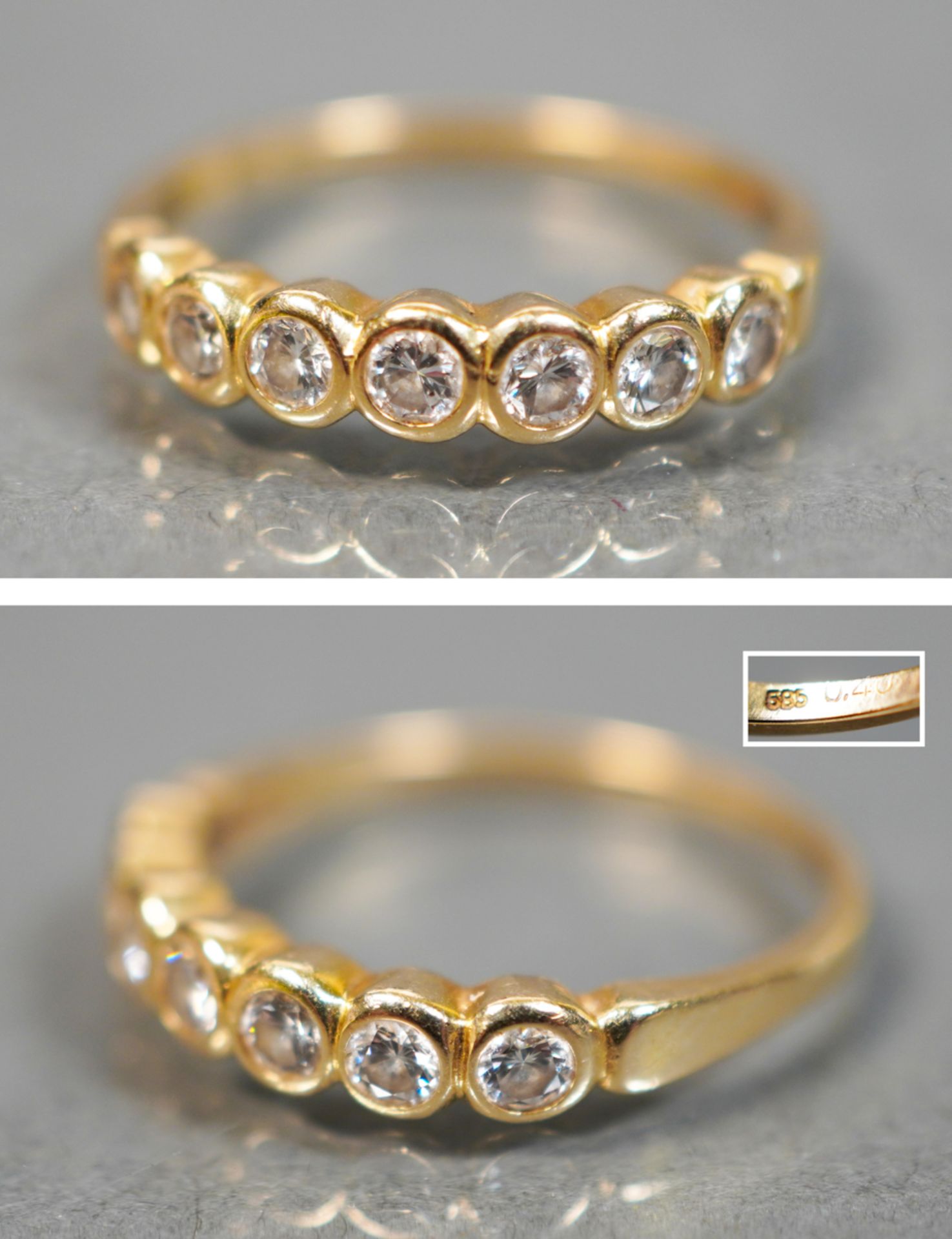 Ring mit 7 Brillanten, GG 585