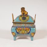 Miniatur Cloisonné - Räuchergefäß, wohl China, 20. Jh.