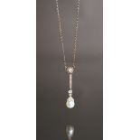 Collier mit Perle und Diamanten, WG 333