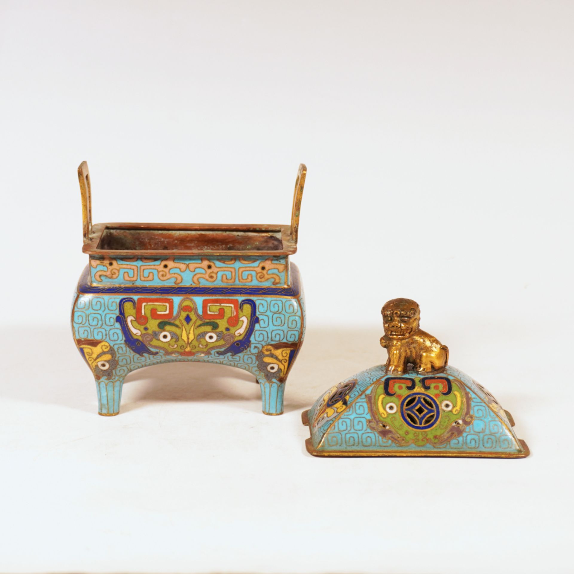 Miniatur Cloisonné - Räuchergefäß, wohl China, 20. Jh. - Bild 4 aus 4