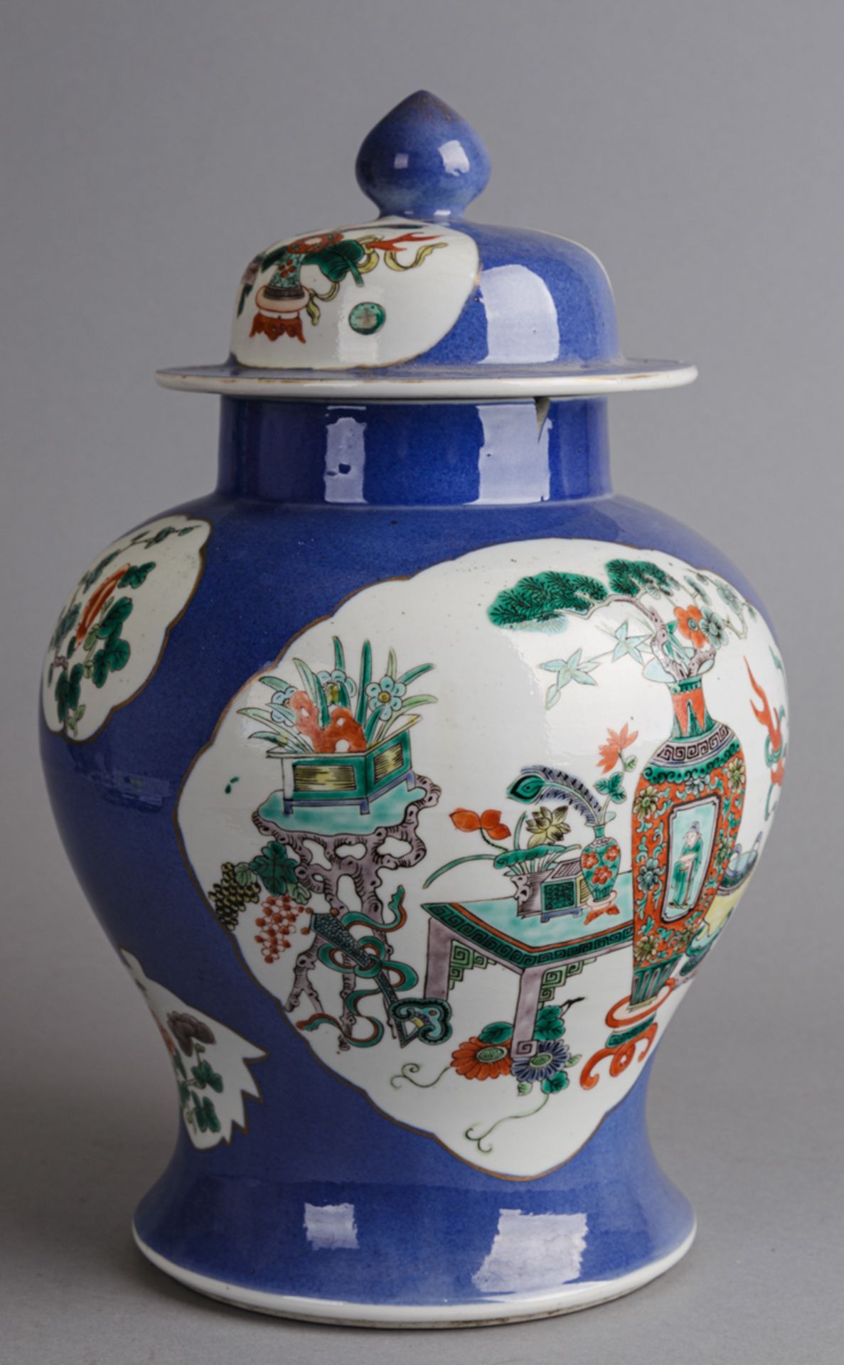 Deckelvase, China, wohl späte Qing Dynastie - Bild 5 aus 5