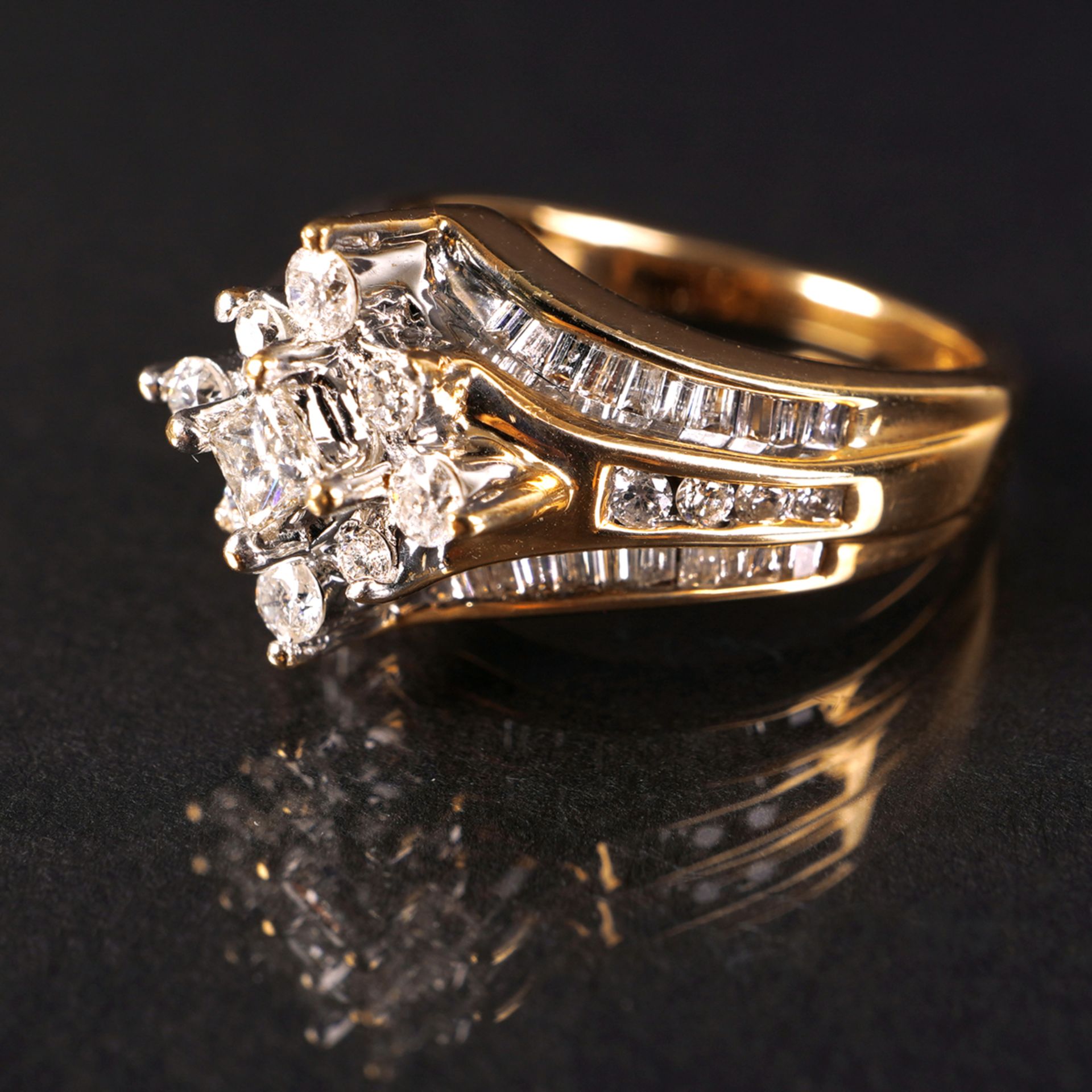 Ring mit Diamantbesatz, RG 585 - Bild 3 aus 5