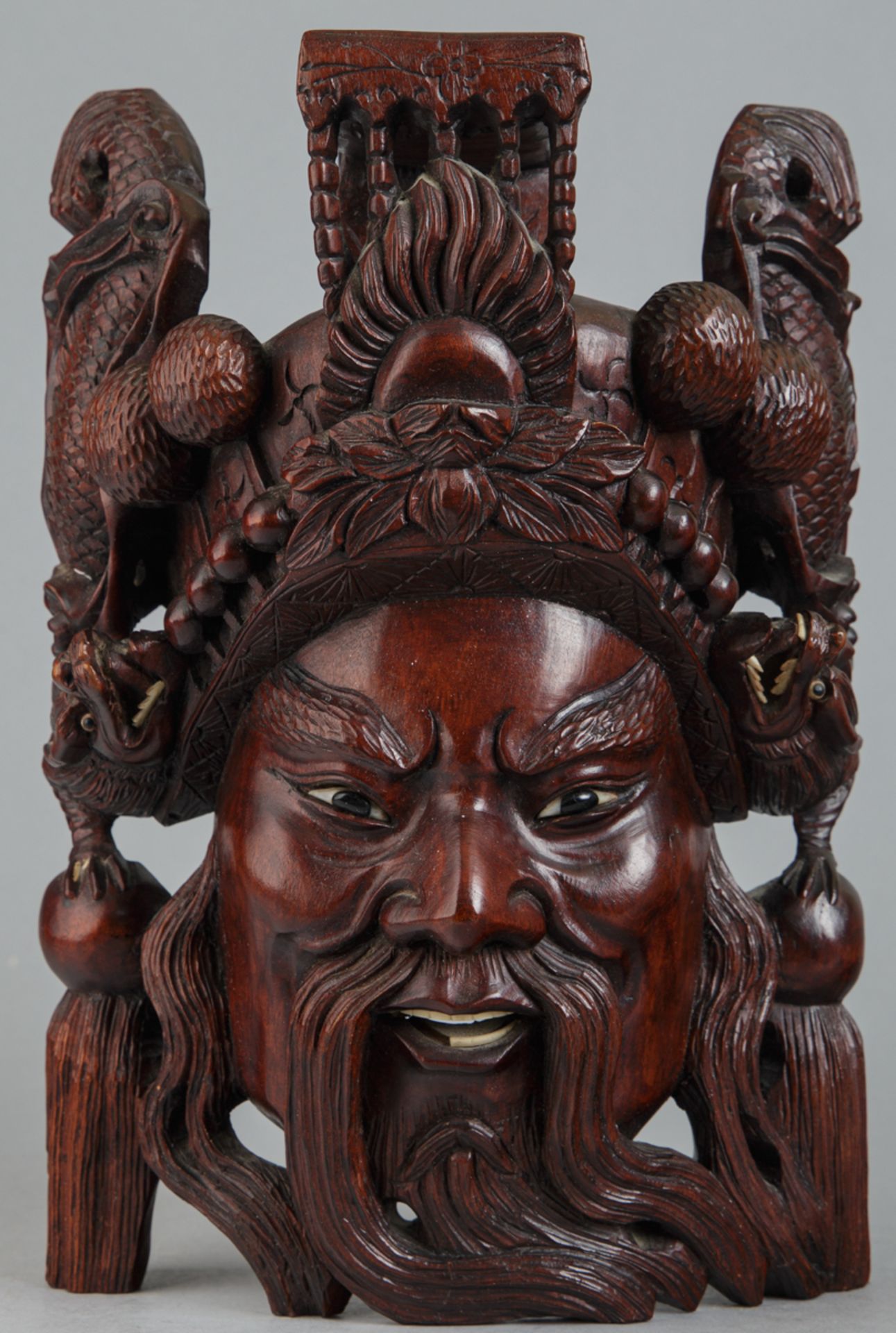 Maske der Daoistischen Gottheit 'Long-Wang' (Drachen-König), China, M. 20. Jh.