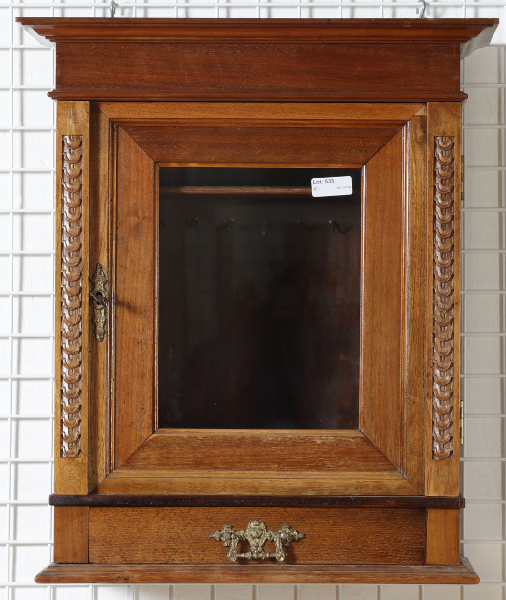 Kleiner Hängeschrank, deutsch, wilhelminisch, um 1880-1900