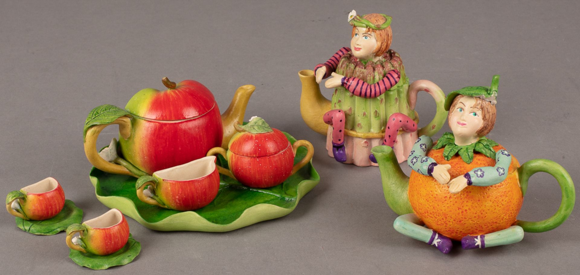 Miniatur-Teeservice 'Halber Apfel' für 2 Benutzer