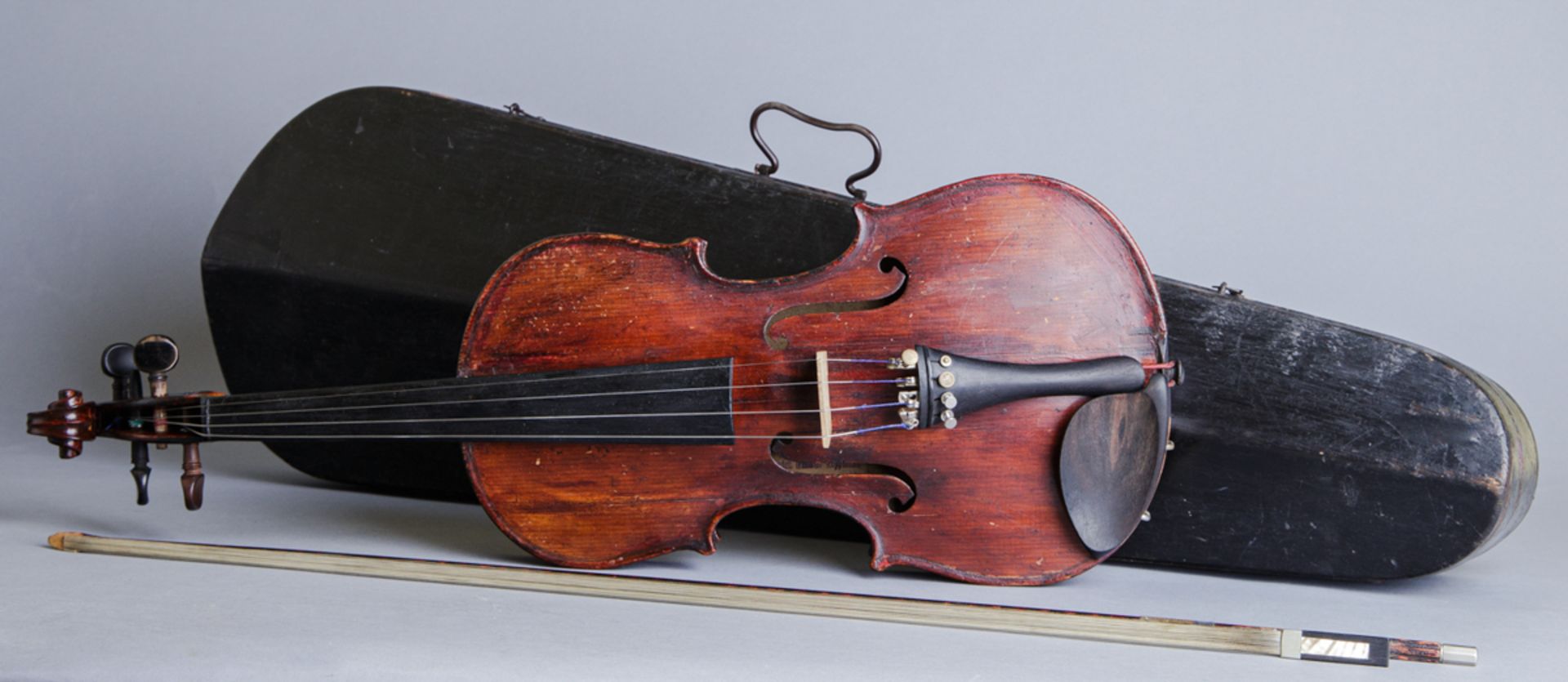 4/4 Violine mit Bogen im Holzkasten, deutsch - Image 2 of 5