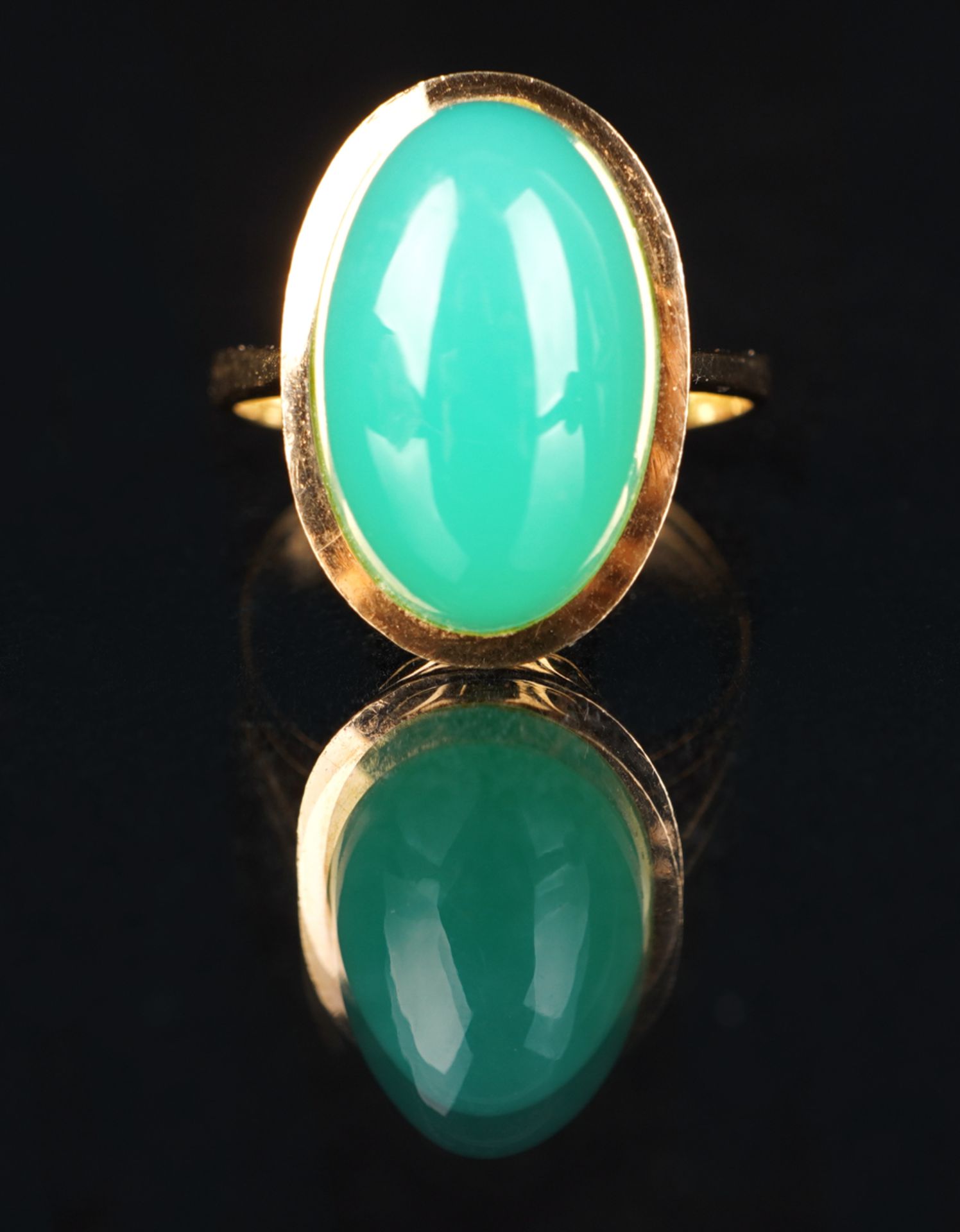 Ring mit Chrysopras, GG 585