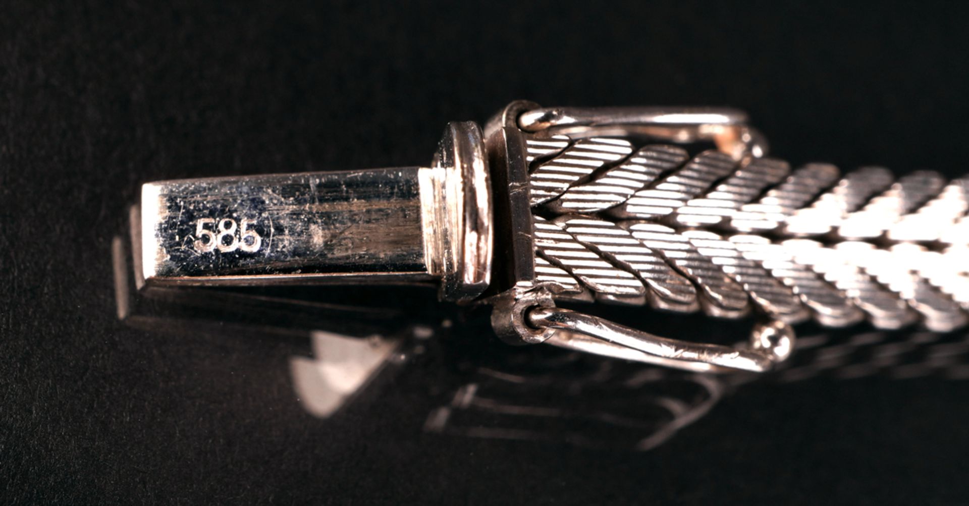 Armband mit Smaragden und Brillanten, WG 585 - Bild 5 aus 5