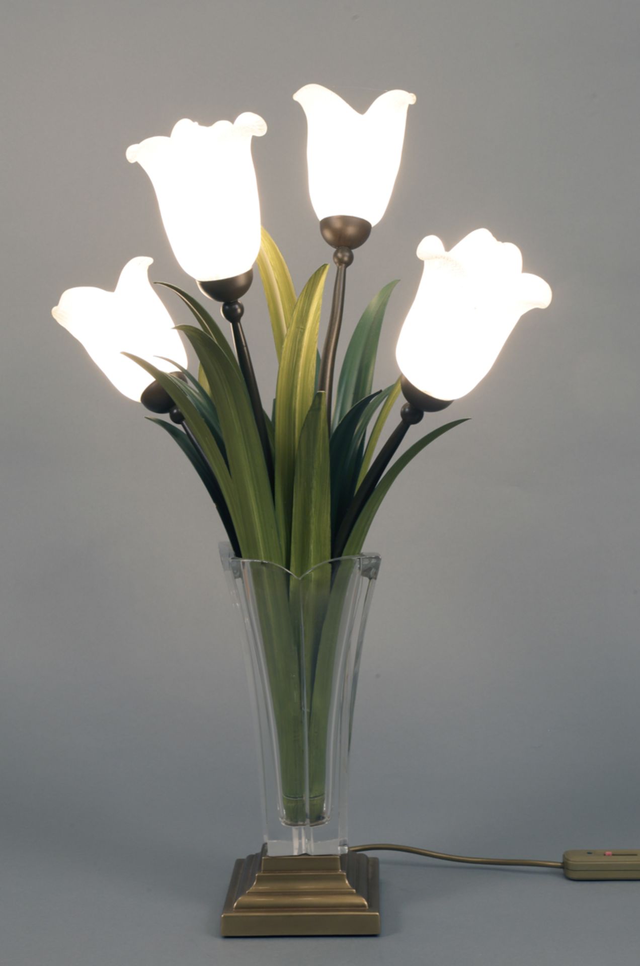 Dekorative Blumenvasen-Lampe, Frankreich, 1980er Jahre - Bild 2 aus 2