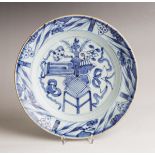 Teller, Zhangzhou (Swatow) Porzellan, China, wohl Ming Dynastie