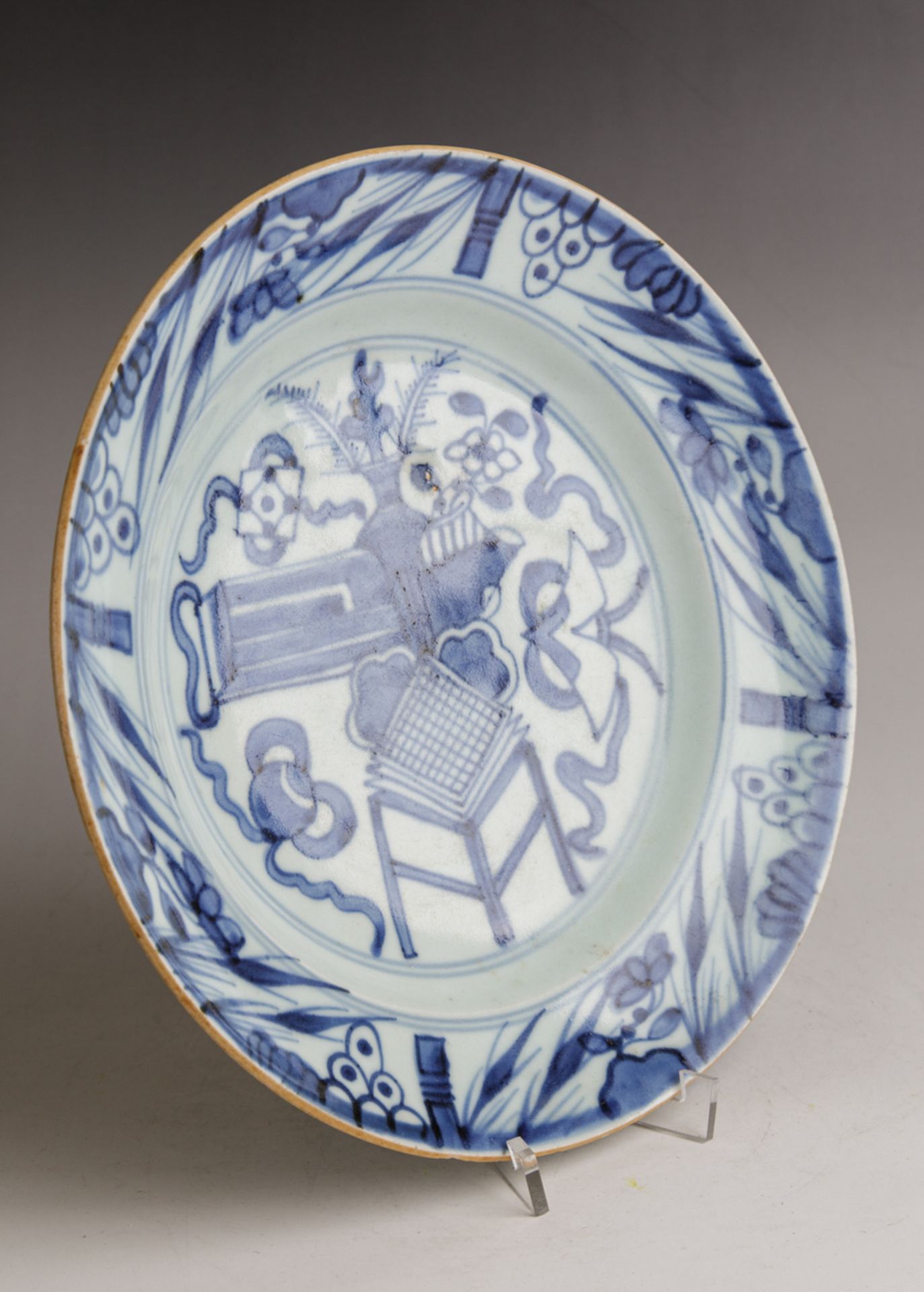 Teller, Zhangzhou (Swatow) Porzellan, China, wohl Ming Dynastie - Bild 3 aus 4