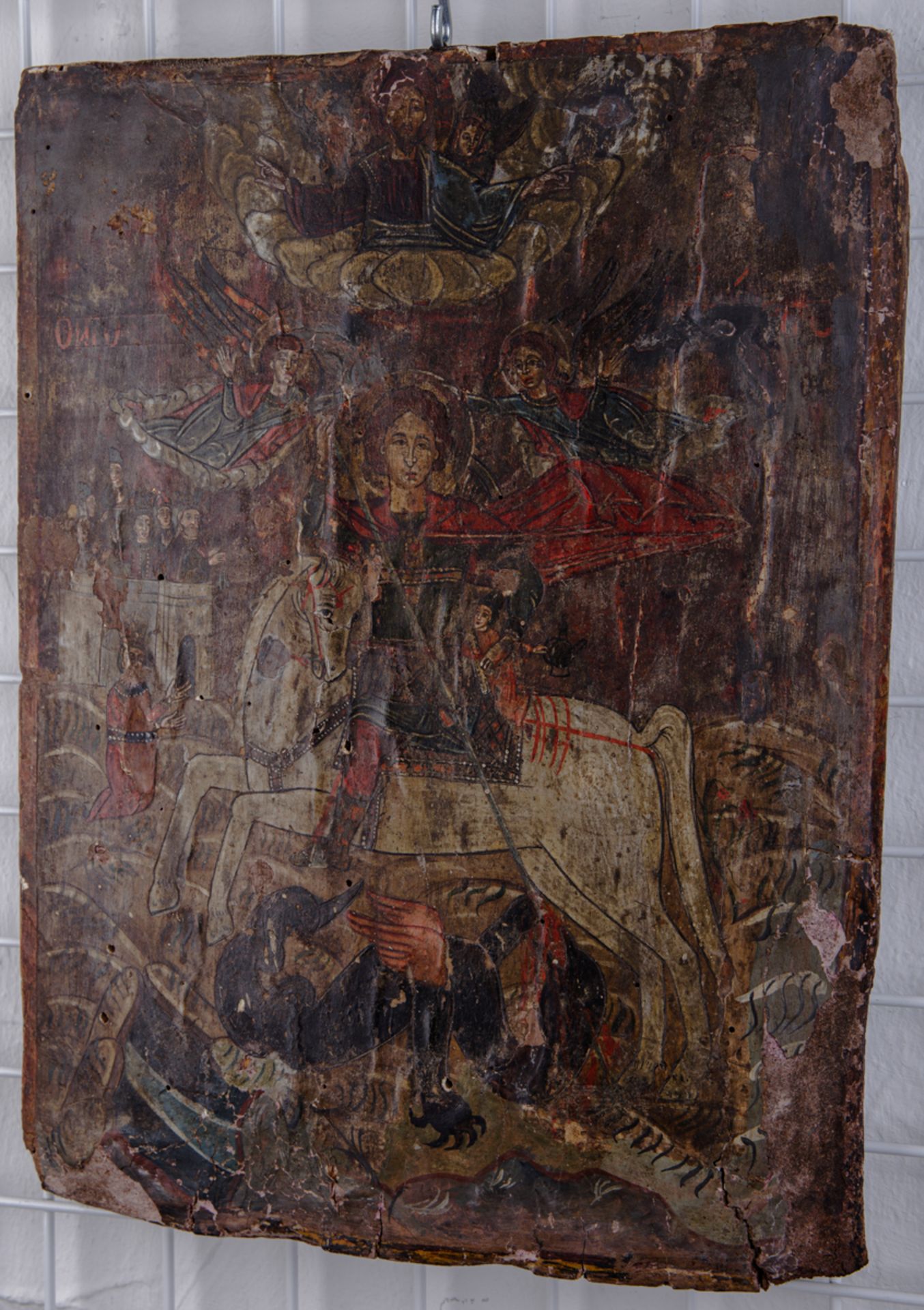 Ikone: Der Heilige Georg als Drachentöter, byzantinisch, 18. Jh. - Bild 3 aus 4