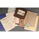 Konvolut Urkunden, Zeugnisse, Pässe, Ausweise, Schulaufsätze etc., zumeist 1930er bis 1950er Jahre