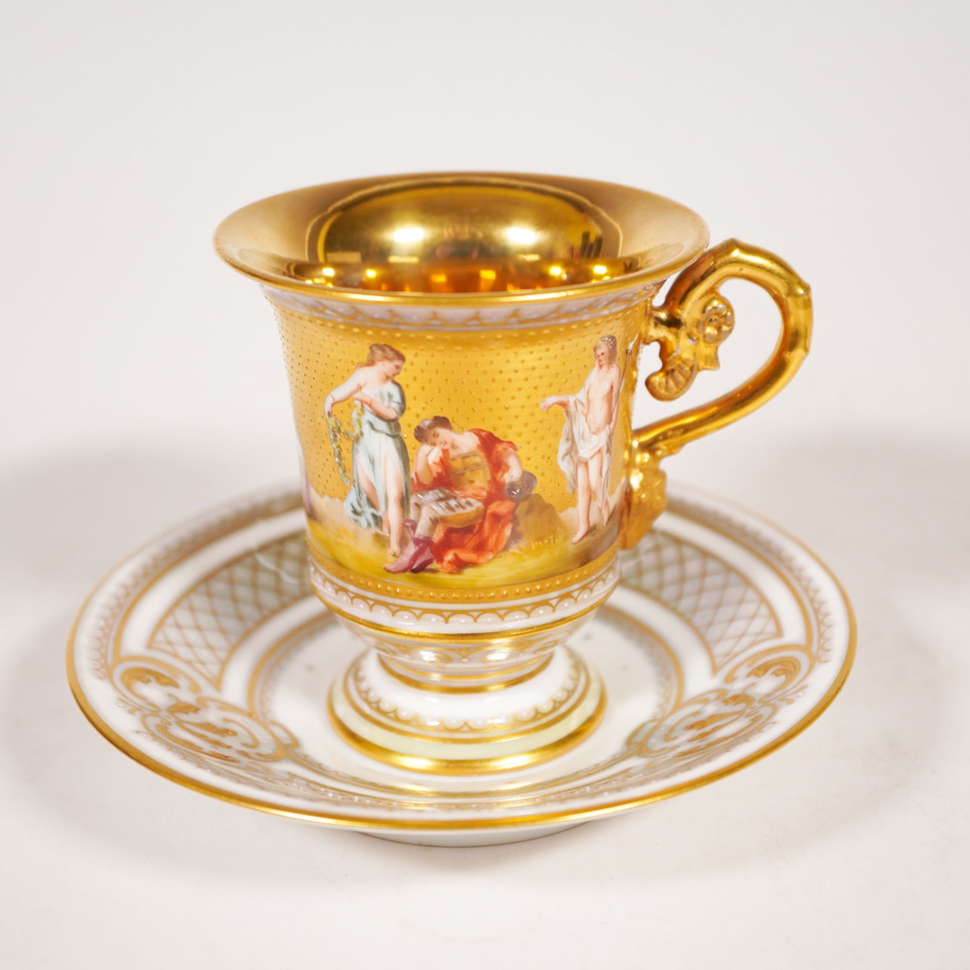 Tasse mit Untere, Typ: Pharisäertasse, Böhmen, um 1900