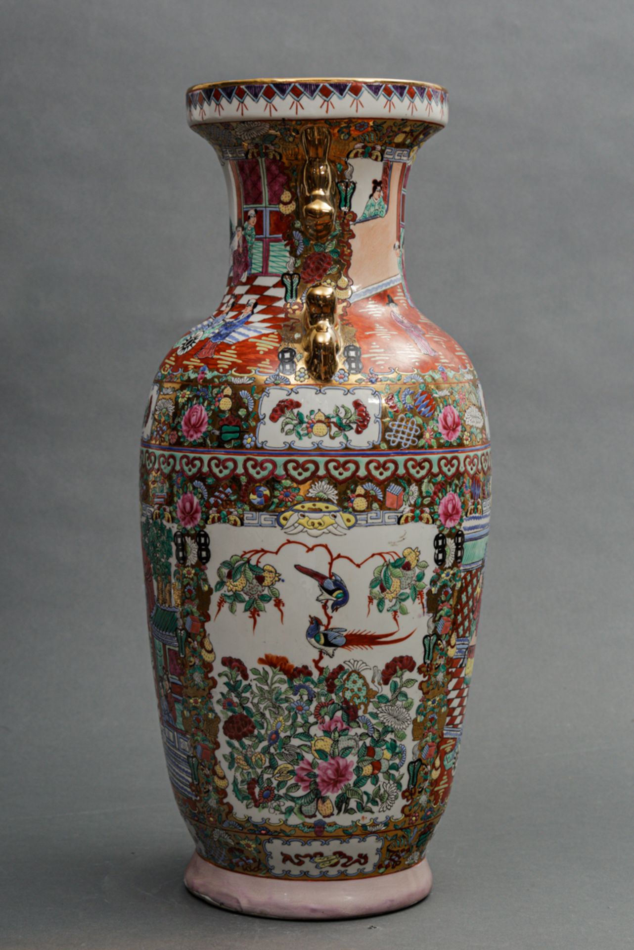 Bodenvase, wohl Guangzhou (Kanton), China, 20. Jh. - Bild 4 aus 5