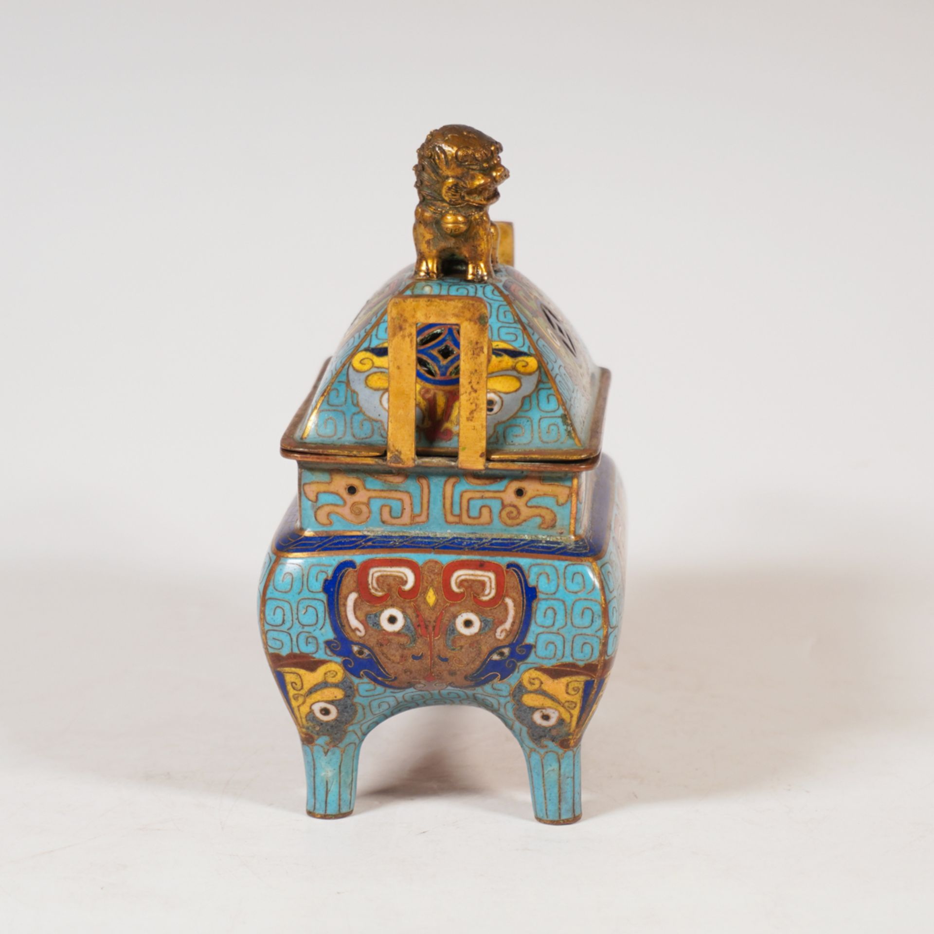 Miniatur Cloisonné - Räuchergefäß, wohl China, 20. Jh. - Bild 3 aus 4